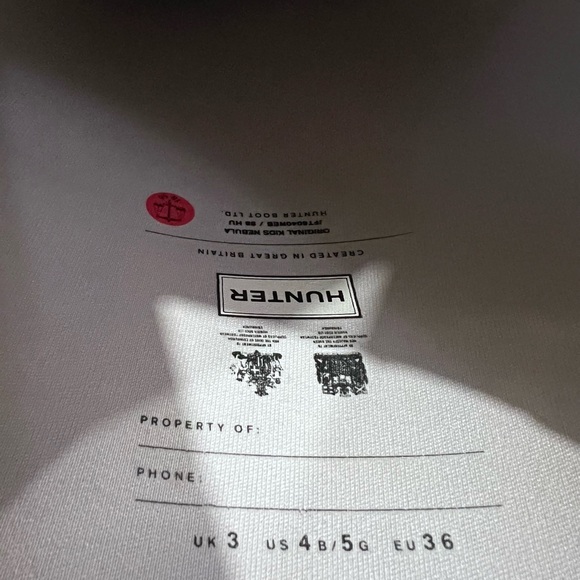 Hunter Classic Tall Girls Sz 5 Rain Boots Silver Metallic Waterproof Rubber Boot - Picture 10 of 10